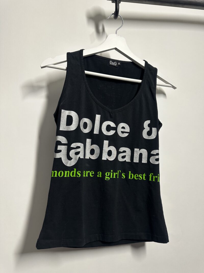 Dolce & Gabbana "diamonds are a girls bestfriend" 00s tanktop
