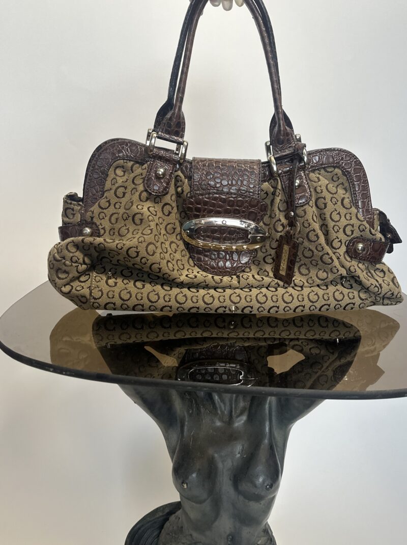 Vintage Guess Monogram Satchel Bag